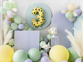 Foil Balloon Number 3 - Cheetah, 68x98 cm, mix
