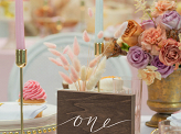 Wooden table number, ''One'', 2x18x12.5 cm