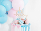 Wooden topper Oh baby, 17cm