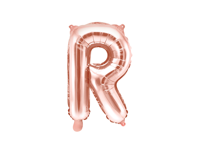 Foil Balloon Letter ''R'', 35cm, rose gold - Designer decorations and ...