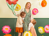 Tissuepaper decoration Flowers, 35 cm, mix (1 pkt / 3 pc.)