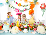 Tissuepaper decoration Flowers, 35 cm, mix (1 pkt / 3 pc.)
