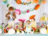 Tissuepaper decoration Flowers, 35 cm, mix (1 pkt / 3 pc.)