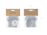 Organza pouches, silver, 10cm (1 pkt / 10 pc.)