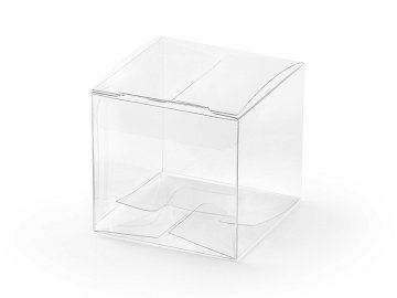 Square boxes, transparent, 5x5x5cm (1 pkt / 10 pc.)