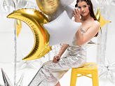 Foil balloon 4-point Star, 45 cm, silver
