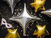 Foil balloon 4-point Star, 45 cm, silver