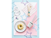 Plates Unicorn - Stars, 18 cm (1 pkt / 6 pc.)