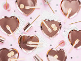 Plates Heart, rose gold, 21x19cm (1 pkt / 6 pc.)