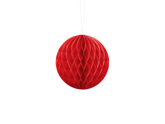 Honeycomb Ball, red, 10cm