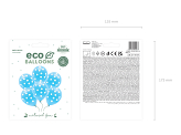 Pastel Eco Balloons 33 cm, Dots, sky-blue (1 pkt / 6 pc.)