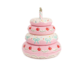Standing foil balloon Cake, 72x89 cm, pink