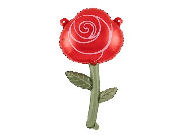 Foil balloon Rose, 20x41.5 cm, red