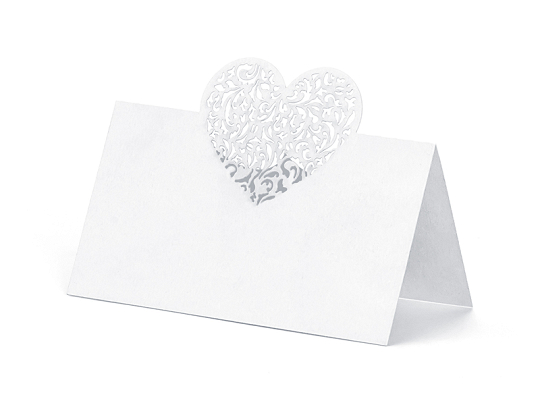 Place Cards Heart, 9 x 6.5cm (1 pkt / 10 pc.)