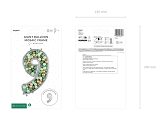 Number Frame '9' for Latex Balloons, 126cm, Silver