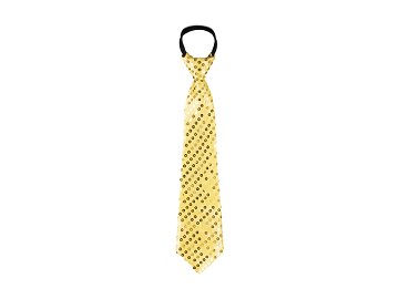Sequin tie, 8x36 cm, gold