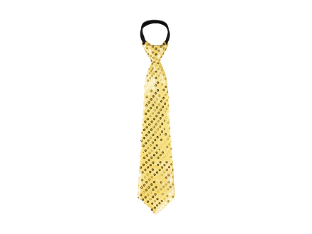 Sequin tie, 8x36 cm, gold
