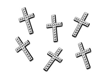 Embellishments Cross, silver, 27mm (1 pkt / 25 pc.)