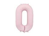 Foil Balloon Number ''0'', 86cm, light pink