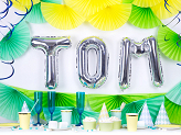 Foil Balloon Letter ''T'', 35cm, silver