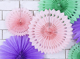 Tissue fan, light powder pink, 20-30cm (1 pkt / 3 pc.)