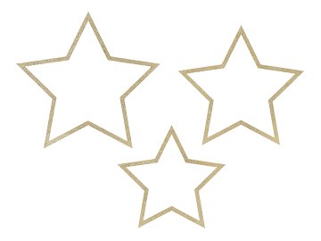 Hanging decorations Stars, mix (1 pkt / 3 pc.)