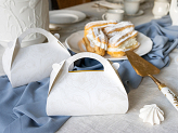 Decorative cake boxes - Pearl branches, 16x15x8 cm, white (1 pkt / 10 pc.)