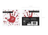 Napkins Bloody hand, 33x33 cm, white and red (1 pkt / 20 pc.)
