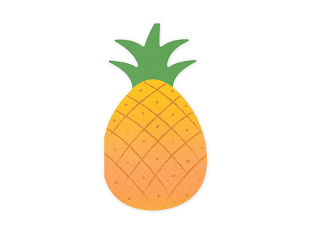 Napkins Pineapple, 18.5x10.2 cm, mix