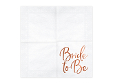 Napkins Bride to be, rose gold,  33x33cm (1 pkt / 20 pc.)