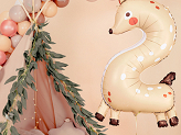 Foil Balloon Number 2 - Roe-deer, 65x102 cm, mix
