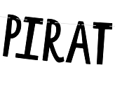 Banner Pirates Party, black, 14x100cm
