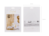 Party curtain, gold, 90x250cm