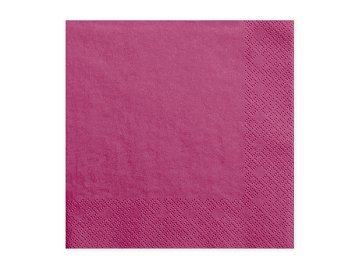 Napkins, 3 layers, dark pink, 33x33cm (1 pkt / 20 pc.)