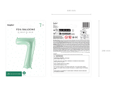 Foil Balloon Number ''7'', 72cm, green