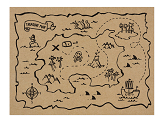 Paper placemats Pirates Party, 40x30cm (1 pkt / 5  / 30 pc.)