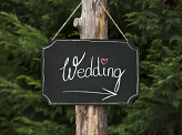 Hanging chalkboard sign, black