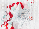Party curtain - Christmas trees, silver, 100x245cm