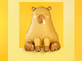 Foil balloon Capybara, 63x80 cm, mix
