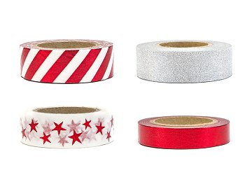 Decorative tape, mix (1 pkt / 4 pc.)