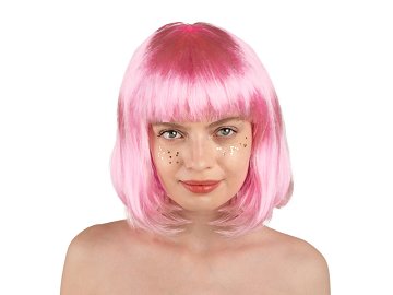 Cleopatra wig, light pink