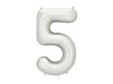 Foil Balloon Number ''5'', 86 cm, silver