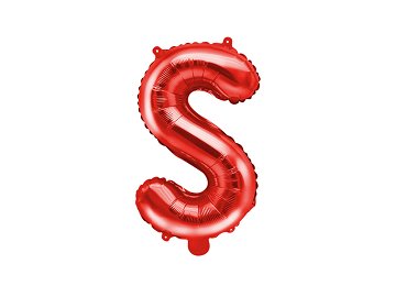 Foil Balloon Letter ''S'', 35cm, red