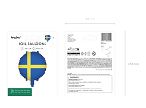 Foil balloon Swedish Flag, 35 cm, mix