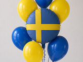 Foil balloon Swedish Flag, 35 cm, mix