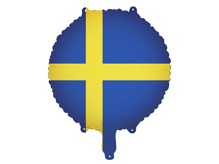 Foil balloon Swedish Flag, 35 cm, mix