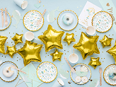 Foil balloons Star, 25 cm, gold (1 pkt / 25 pc.)