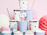 Cups Unicorn - Stars, 180 ml (1 pkt / 6 pc.)