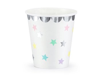 Cups Unicorn - Stars, 180 ml (1 pkt / 6 pc.)
