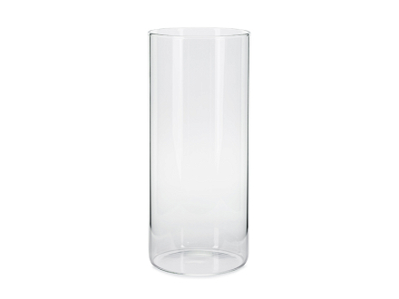 Glass tube for candles, 10x23cm